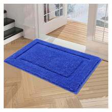 Bathroom Rugs Sets 3, Non Slip Bath Mats Washable - Soft ShaggyMicrofiber Bath Runners With Toilet Floor Mat,Blue - 如圖418 - 查看 5