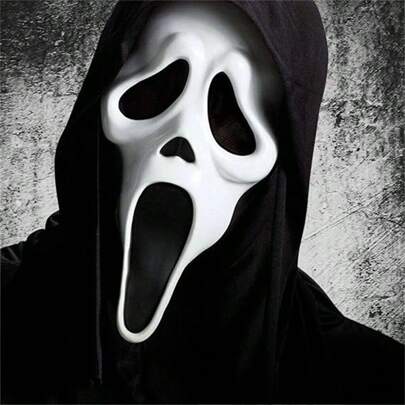 Ghost Face Scream Movie Horror Mask Halloween Killer Cosplay Adult Costume Props