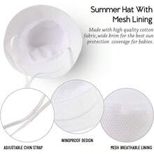 JANGANNSA Cotton Baby Sun Hat Infant Toddler Boys Girls Bucket Hats Summer Sun Protection Beach Caps