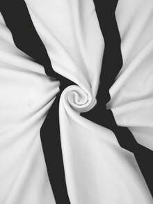 Top à manches courtes rayé ample de style coréen, convenant pour l'été et le début du printemps, noir - Noir - Voir 4