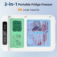 Advwin 28L Car Refrigerator, Dual Zone Portable Camping Fridge, 12V DC Car Fridge Freezer For Caravan, Travel, Camping & Outdoor Living