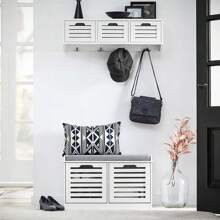 SoBuy Shoe Bench FSR23--W - White - View 2