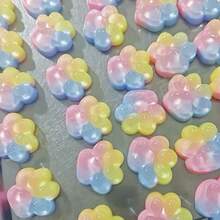 6 件彩虹迷你三色猫爪挤压玩具 - 柔软 TPR 材质，串珠链条设计，复活节派对礼物，儿童感官玩具，柔软聚氨酯材质，有趣且富有创意的设计（链条颜色随机） - 彩色 - 查看 3