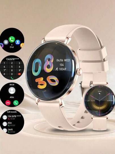  Reloj inteligente de moda LIGE para mujer, con talla grande de 100 modos deportivos, llamadas de voz, mensajes de texto, alarma, recordatorio del período menstrual, fotografía remota programada, pronóstico del tiempo. Reloj inteligente deportivo de uso diario con diseño clásico para mujeres.