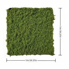 1m x 1m künstliche grüne Moosmatte, geeignet für Bonsai-Geschäfte, Miniatur-Landschaftsdekoration für Zuhause, Fotografie-Requisiten - Grün - Übersicht 5