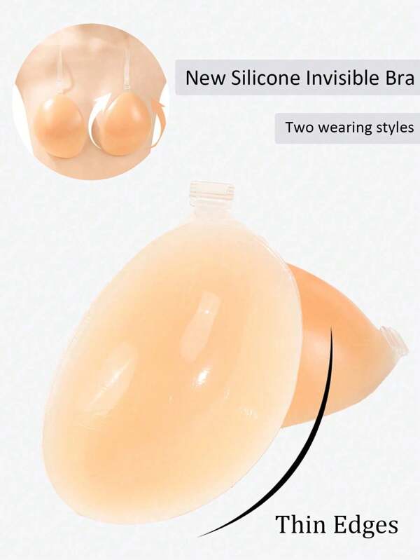Eendelige damesbeha met onzichtbare siliconen vulling, nieuw model, met uitstekend vormend effect