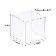 Clear Display Case, Acrylic Box Assemble Dustproof Box Showcase For Collectibles, Crafts - Clear 3.9x3.9x3.9inch - View 2