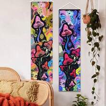 1 pieza Tapiz con diseño de setas, tapiz colorido con ojo hippie para colgar en la pared del dormitorio, decoración artística, regalo para cumpleaños o graduación