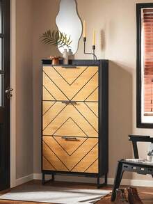 SoBuy Shoe Storage Cabinet, Shoe Cabinet, Shoe Cupboard FSR164-SCH - Black - View 1