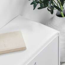 SoBuy FSR16-W, Hallway Shoe Bench Shoe Rack Shoe Cabinet With Flip-Drawer And Removable Seat Cushion, White, Depth: 30cm - White - View 10