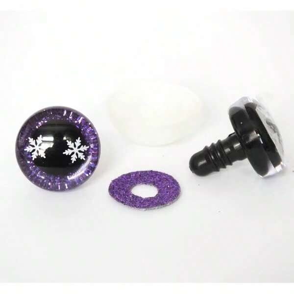 10/20 Stücke bunte glänzende Puppenaugen, Plastik Glitzer Puppenaugen DIY Puppen Zubehör mit Unterlegscheiben für Spielzeug Tier Häkel Puppe Bär Puppe Handwerk (12/16/18mm)
