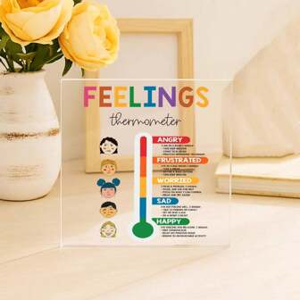 Decoración de escritorio linda - Termómetro de sentimientos Decoración de oficina para mujeres - Regalos únicos para ella - Decoración de habitación estética ideal para dormitorio, sala de estar y oficina - También es un gran regalo de cumpleaños para mujeres, regalos del Día de la Madre y regalos de inauguración de la casa