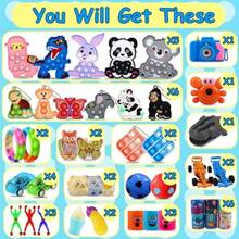 Kiss Monkey 640 PCS Prize Treasure Box Toys For Classroom Party Favors For Fidget Toys Bulk Goodie Bags Stuffers For Birthday Gifts Pinata Stuffers Carnival Prizes - như hình ảnh - Xem 2