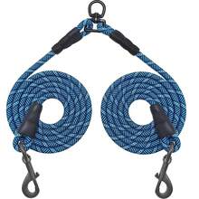 Detachable 2-In-1 Dog Leash With Reflective Safety Strap, Padded Handle - Heavy Duty Nylon Dog Leash For Medium & Large Dogs, Training, Walking, Outdoor Use (Small/Medium/Large)