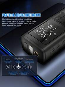 7000A Portable Car Battery Jump Starter With 150PSI Inflator - Black - View 6