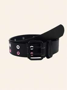 1 件 Y2K 街头潮流朋克金属撞色腰带，适合青少年，适合裙子、牛仔裤、派对、音乐节秋季、万圣节 - A - 查看 1