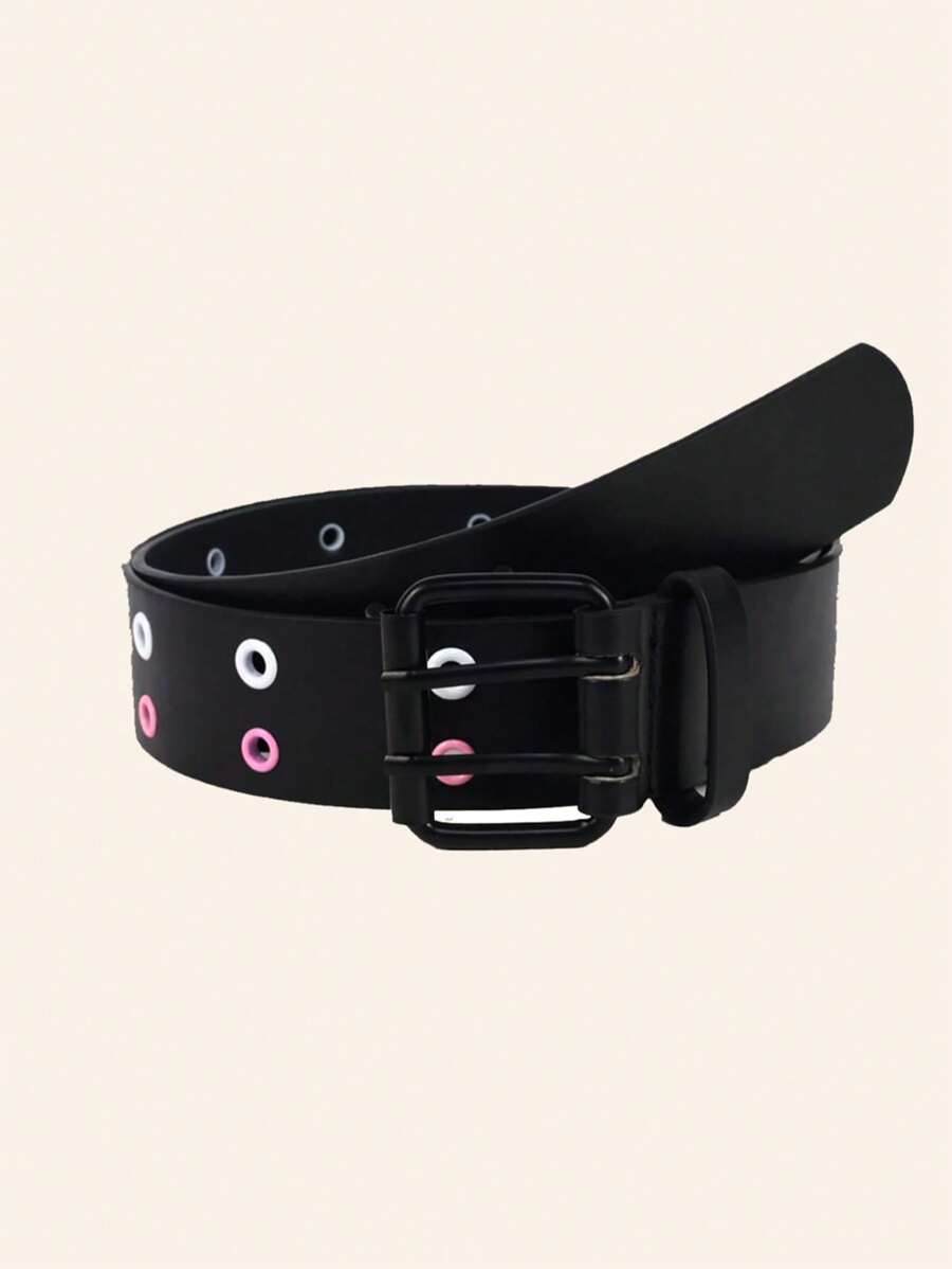 1 件 Y2K 街头潮流朋克金属撞色腰带，适合青少年，适合裙子、牛仔裤、派对、音乐节秋季、万圣节 - A - 查看 1