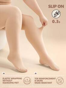 Fantasias de Halloween Meias-calças Plus Size Mulheres Cintura Alta Elasticidade Grossas Meias-calças Térmicas Leggings Mulheres Plus Size Meia-calça Inverno Veludo Fleece Meias Térmicas Cintura Alta Elástica Fina Sexy Translúcida Semelhante a Meia-calça Calças Meias