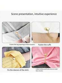 3/4pcs Adjustable Magnetic Trouser Clip And Cuff Clip - Durable Alloy, Detachable Hem Buckle, Suitable For Trousers And T-Shirts, Magnetic Buckle At The Trouser Leg, Seamless Edging, A Magic Tool To Make Trousers Shorter When They Are Too Long, Anti-Dragging Strong Magnetic Buckle Fixing Clip And Closing Device - Multicolor - View 5