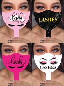 2Pcs Eyelash Technician Photo Prop Lash Picture Display Board Reusable PVC Handheld Lash Beauty Cards For Social Media Lash Tech Supplies Eyelash Tool, Gifts For Lash Techs - Multicolor - View 4