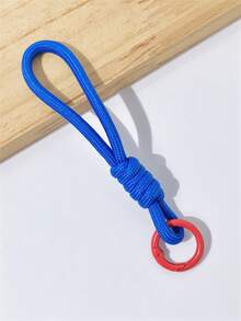 1pc/3pcs/5pcs/10pcs Colorful Handmade Braided Rope Keychain, Backpack Charm, Anti-Loss Key Ring Phone Accessory Polyester Short Rope Pendant Phone Case Key Chain - Colorblock Weaving - View 13