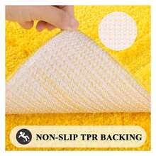 Bathroom Rugs Sets 3-Piece, Non Slip Bath Rugs Runners, Washable Soft Shaggy Yellow Microfiber Bath Matfor Shower, Tub, Toilet - As Picture 421 - View 6