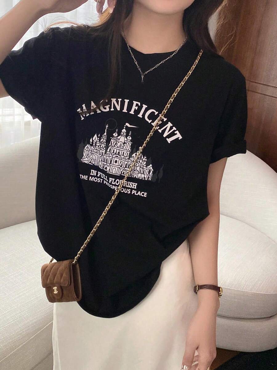 Women T-Shirts - 黑色 - 查看 1