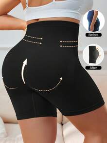 加大码女士高腰塑身收腹短裤内裤带扣塑身瘦身紧身平腹提臀提臀塑身腰部束腿控油内衣