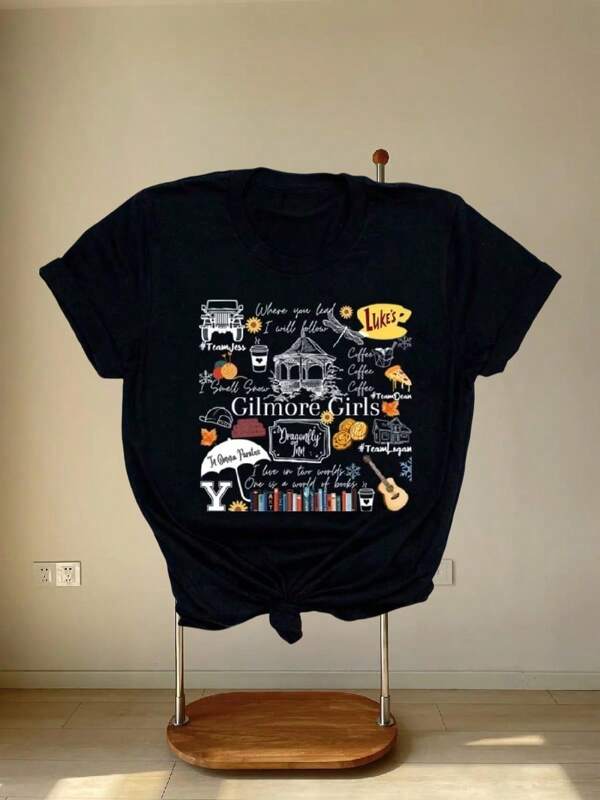 4 Gilmores Girls Shirt Stars Hollow T-Shirt Dragonfly Inn Luke's Diner Coffee Tee Rory Lorelais Gilmore Shirts Tv Show Top Fans Gift
