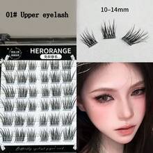 Lông mi giả HERORANGE Butterfly Dream Series liền mạch, keo dán vô hình siêu dính, mi dưới rõ nét, mi trên tự nhiên và trong suốt, mềm mại và nhẹ, không cần keo dán, uốn cong chữ C, phân đoạn, dày và bồng bềnh, nối mi thật, thoải mái khi đeo hàng ngày, khuyên dùng cho người mới bắt đầu, chiều dài 11-16mm Cụm mi, cụm mi, lông mi riêng lẻ, lông mi, lông mi giả - màu đen - Xem 2