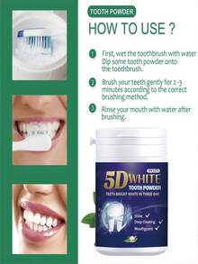 5D亮白牙粉：3天亮白牙齿，一次亮泽深层清洁 - 彩色 - 查看 7