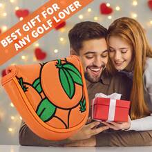 1 Bao bọc gậy golf kiểu dáng màu cam, bao bọc đầu gậy golf, phụ kiện golf làm từ chất liệu PU, chống mài mòn. - trái cam - Xem 8