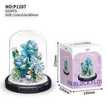 1 Flower Building Blocks Bouquet, Succulent Potted Plant Assembly Adult Building Blocks Toy, Suitable For Desktop Decor, Birthday Gift, Holiday Gift, Stress Relief Toy, 517+ Pieces (Multiple Styles And Sizes Of Flower Bouquet And Succulent Planter Blocks)