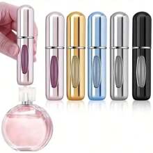 1/4/5pcs Portable Perfume Atomizer - Leakproof Aluminum Alloy 5ml Spray Bottles For Travel, Easy Refill Design Perfume Bottle