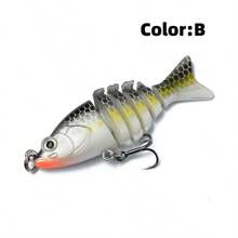 Señuelo de pesca suave de múltiples secciones de 6 cm/5 g, adecuado para la pesca de crappie, chub y trucha de arroyo
