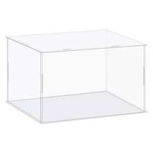 Clear Display Case, Acrylic Box Assemble Dustproof Box Showcase For Collectibles, Crafts - Clear 10x6.3x4.3 Inch - View 1