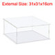 Clear 12.2x12.2x6.3 Inch