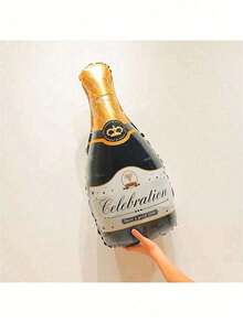 1PC 创意香槟瓶形铝箔气球，派对用品，节日装饰，生日派对用品，家居装饰，场景布置，婚礼用品 - 彩色 - 查看 10