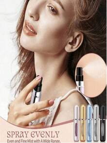 Refillable Perfume Atomizer Spray Bottle, Perfume Bottle Single Pack, Shiny Pink Fragrance Bottle Sprayer Pump Storage Container, Portable Mini Perfume Dispenser For Travel, Purse, Gym, Living Room, Bedroom, Bathroom, Home Decor, Wedding, Party, Birthday, Valentine's Day, Christmas Gift For Women, Men, Teens, Mom, Dad, Friend, Luxury Accessory, Fun Unique Gift Idea - 彩色 - 查看 7