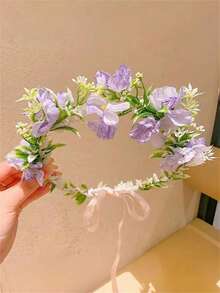 1 Peça Faixa de Cabelo com Flor Laranja Falsa Estilo Boho, Série Floresta Etérea, Adequada para Vestidos e Decorações Rastejantes, Acessório de Cabelo Elegante para Senhoras, Decoração de Cabelo para Praia, Festival, Carnaval/Mardi Gras/Mascarada, Casamento, Fantasia Havaiana para Mulheres, Festa, Presentes - Multicolorido - Visão 9