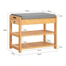 SoBuy Shoe Rack FSR49-N - Brown - View 3