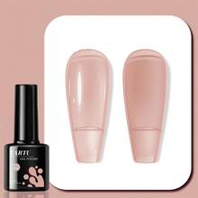 TARTU 8ml Sheer Jelly Gel Polish Kit, Spring Summer Ice Translucent Nude Pink Sheer Jelly Gel Polish, Ice Translucent Non-Sticky Gel Polish UV/LED, Watercolor Gel PolishSoak Off, Semi Permanent For Home Salon Nail Art, Daily Nail Design - TT046 - 查看 3