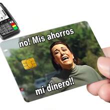 Sticker Para Tarjeta mis ahorros mi dinero Real Sylvia Pasque Skincard debito credito transporte - Negro - Ver 1