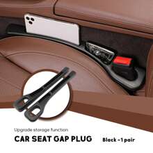 Car Seat Gap Filler Accessories, Designed For Vehicles With Gaps Between Seats, Features 2 Storage Compartments, Universal Fit Prevents Items From Falling, Fits Vehicles With Seat Gaps Between 1.2 Inches And 2.2 Inches. Includes Phone Holder, Universal Gap Filler For Seats And Console, Comfortable Padding Strip Fits All Vehicle Models,