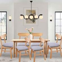 Stretch Non-Slip Soft Washable Dining Chair Covers Set Of 4, Yellow Cushion Slipcovers Kitchen And Dining Room Chairs - Jacquard Dark Grey - View 5