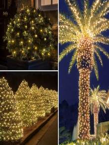 太阳能户外灯 - 暖光、彩色光、白光，8 种多色模式。高品质太阳能节日照明灯具，适用于斋月、圣诞节、情人节、婚礼、派对节日装饰、家居装饰、户外太阳能灯、节日装饰，灯光效果绚丽。 - 彩色 - 查看 8