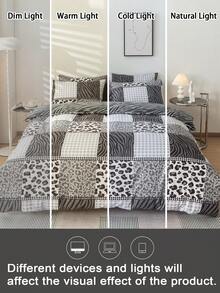 3pcs Heart Pattern Bedding Set (1 Duvet Cover And 2 Pillow Shams), Soft & Skin-Friendly, Suitable For All Seasons, Home, Wedding And Other Occasions - Multicolor - View 9