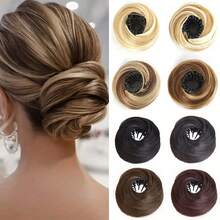 Voluminous Bird's Nest Bun - Elegant High-Temperature Silk Fiber Women's Bun, Messy Elastic Headband Style, Essential Item For Quickly Creating Fashionable Hairstyles