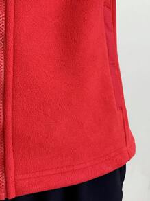 Women's Casual Outdoor Hiking Fleece Vest,Winter - Red - View 5