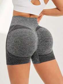 Seamless Yoga Pants For Women Fitness Sport Leggings Sexy Gym Tights Push Up Trousers High Waist Workout Sportswear  High Waist - Navy - 查看 3